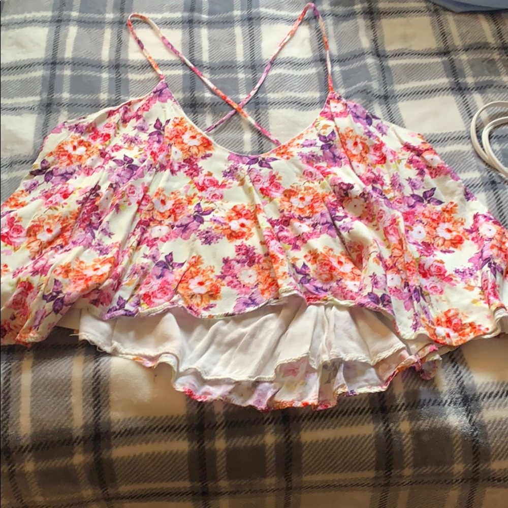 A floral fun top ideal for the beach